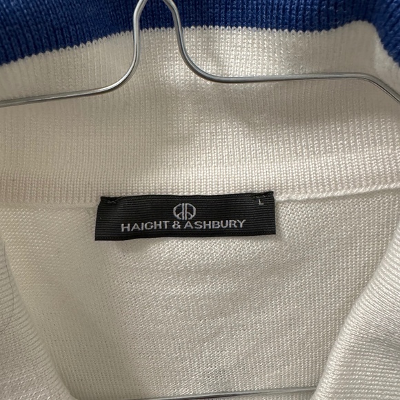 Brand New —Haight & Ashbury—TEXTURED TIPPING ZIP KNIT POLO—Original $135.00 - Picture 9 of 10